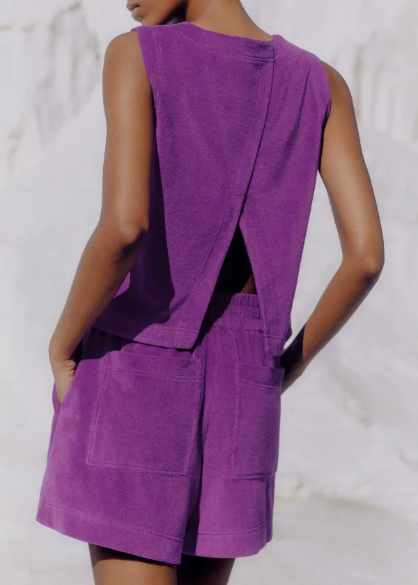 ME+EM Towelling Short Summer Purple
