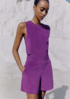 ME+EM Towelling Short Summer Purple