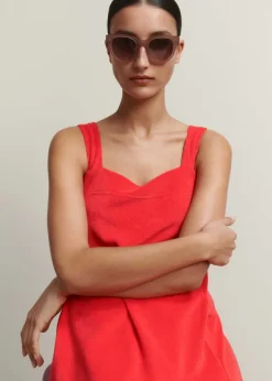 Outlet ME+EM Towelling Sleeveless Midi Dress