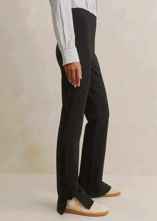 New ME+EM Travel Tailoring Adjustable Slim Flare Trouser Black