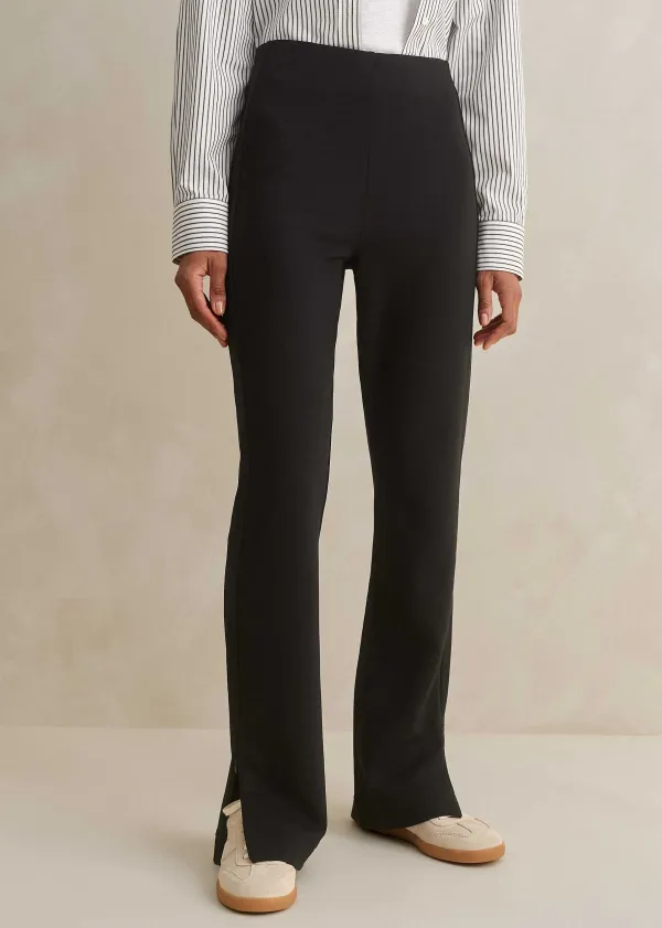 New ME+EM Travel Tailoring Adjustable Slim Flare Trouser Black