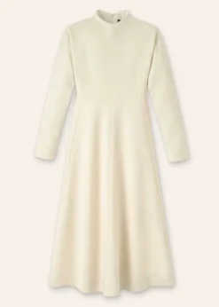 Best ME+EM Travel Tailoring Batwing Sleeve Midi Dress Cream
