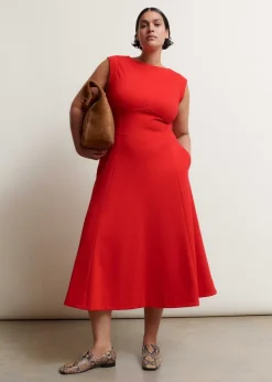 Outlet ME+EM Travel Tailoring Boat Neck Midi Dress