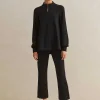 Online ME+EM Travel Tailoring Crop Kick-Flare Trouser Co-Ord Black