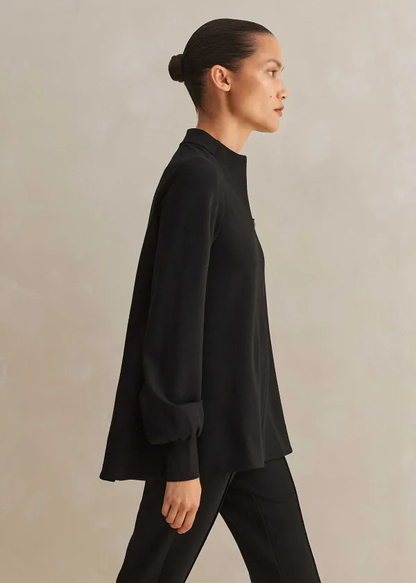 Online ME+EM Travel Tailoring Crop Kick-Flare Trouser Co-Ord Black