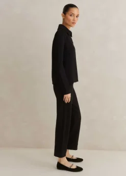 Clearance ME+EM Travel Tailoring Crop Trouser Co-Ord Black
