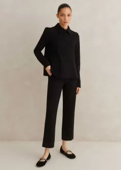 Clearance ME+EM Travel Tailoring Crop Trouser Co-Ord Black