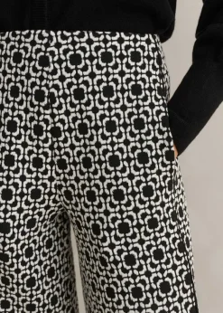 Discount ME+EM Travel Tailoring Graphic Jacquard Trouser Black/White