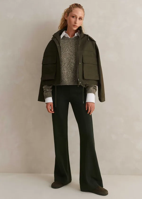 Hot ME+EM Travel Tailoring Kick Flare Trouser Khaki