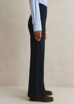 Sale ME+EM Travel Tailoring Kick Flare Short Trouser Navy