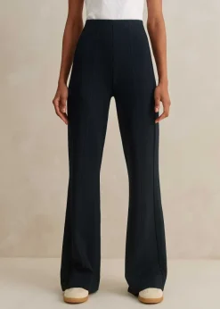 Hot ME+EM Travel Tailoring Kick Flare Trouser Navy