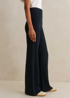 Hot ME+EM Travel Tailoring Kick Flare Trouser Navy