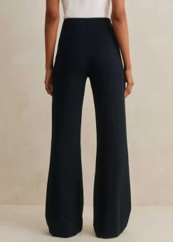 Hot ME+EM Travel Tailoring Kick Flare Trouser Navy