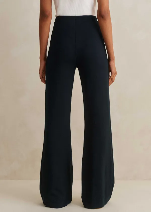 Hot ME+EM Travel Tailoring Kick Flare Trouser Navy