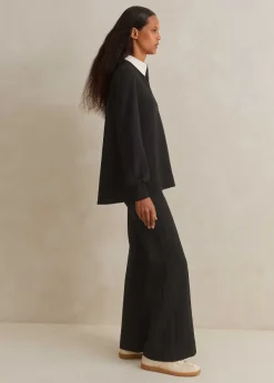 Outlet ME+EM Travel Tailoring Kick-Flare Trouser Co-Ord Black