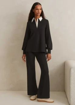 Outlet ME+EM Travel Tailoring Kick-Flare Trouser Co-Ord Black