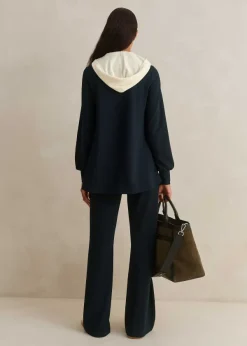 Outlet ME+EM Travel Tailoring Kick-Flare Trouser Co-Ord Blue