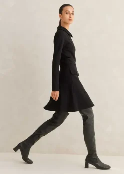 Clearance ME+EM Travel Tailoring Military Mini Dress Black