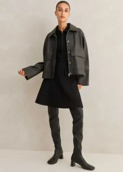 Clearance ME+EM Travel Tailoring Military Mini Dress Black