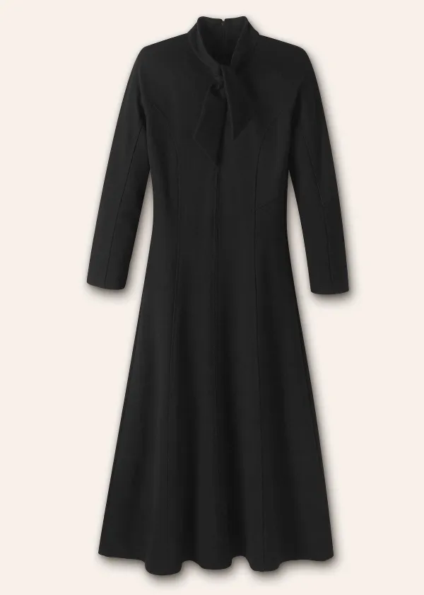 Sale ME+EM Travel Tailoring Necktie Maxi Dress Black