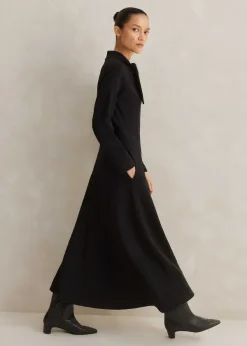 Sale ME+EM Travel Tailoring Necktie Maxi Dress Black