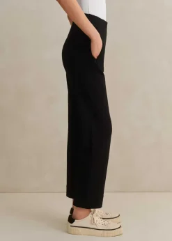 ME+EM Travel Tailoring Pull On Slim Crop Trouser Black