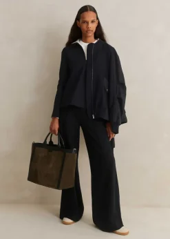 Clearance ME+EM Travel Tailoring Shirt Collar Swing Top Navy