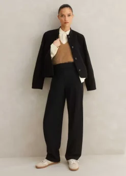 Online ME+EM Travel Tailoring Slim Barrel Trouser Black