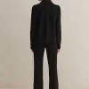 Outlet ME+EM Travel Tailoring Slim Flare Trouser Co-Ord Black