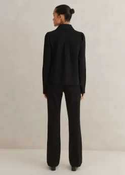 Outlet ME+EM Travel Tailoring Slim Flare Trouser Co-Ord Black