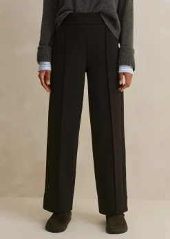 ME+EM Travel Tailoring Turn-Up Straight Leg Trouser Black