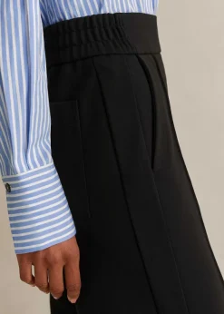 ME+EM Travel Tailoring Turn-Up Straight Leg Trouser Black