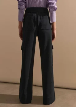 Outlet ME+EM Travel Tailoring Wide-Leg Cargo Trouser Navy