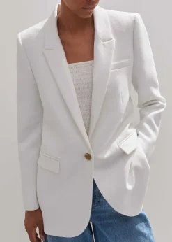 Sale ME+EM Tux Bracelet Sleeve Blazer Fresh White