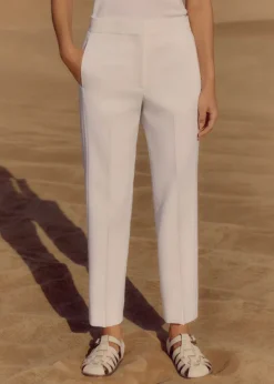 Discount ME+EM Tux Slim Crop Trouser Fresh White