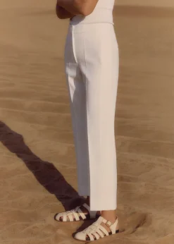 Discount ME+EM Tux Slim Crop Trouser Fresh White