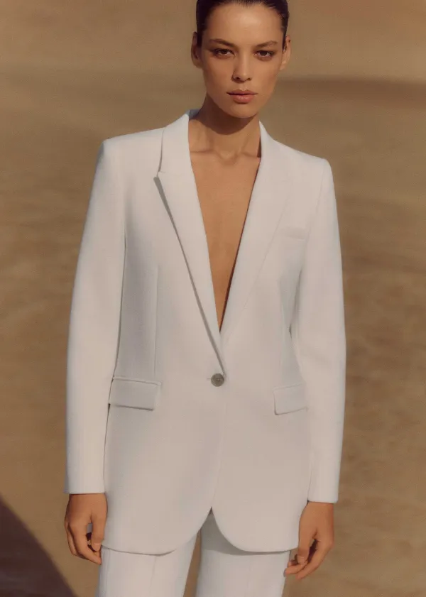 Discount ME+EM Tux Slim Crop Trouser Suit White