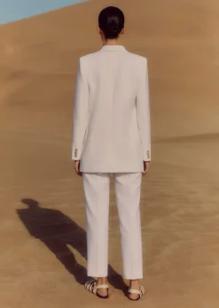Discount ME+EM Tux Slim Crop Trouser Suit White