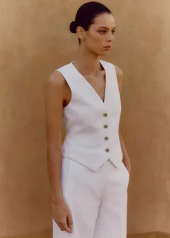 Hot ME+EM Tux Waistcoat Fresh White