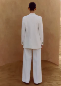 Hot ME+EM Tux Wide-Leg Trouser Three-Piece Suit White