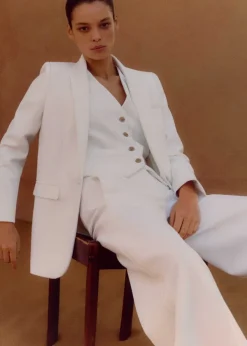 Hot ME+EM Tux Wide-Leg Trouser Three-Piece Suit White