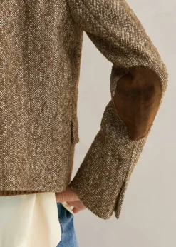Best ME+EM Tweed Cropped Coat Jacket Cream/Mocha