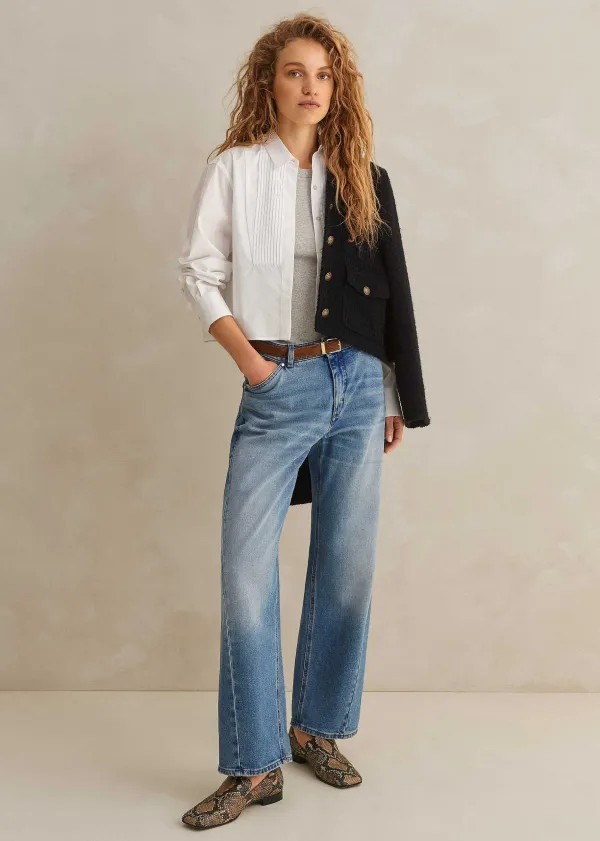 Hot ME+EM Twisted Seam Jean Blue Wash