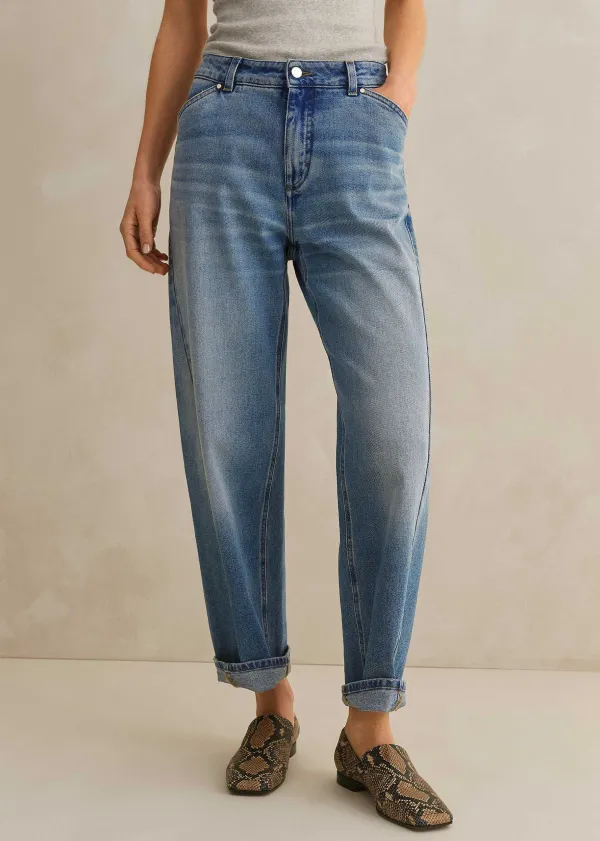 Hot ME+EM Twisted Seam Jean Blue Wash