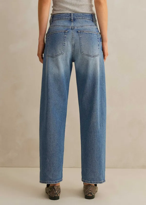 Hot ME+EM Twisted Seam Jean Blue Wash