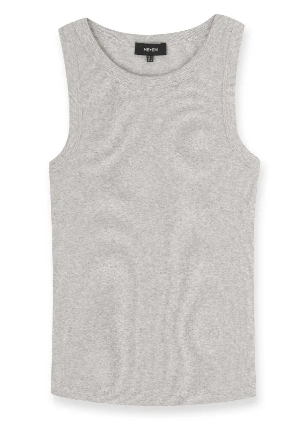 Hot ME+EM Ultimate Crew Neck Vest Pale Grey Melange