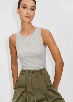 Hot ME+EM Ultimate Crew Neck Vest Pale Grey Melange