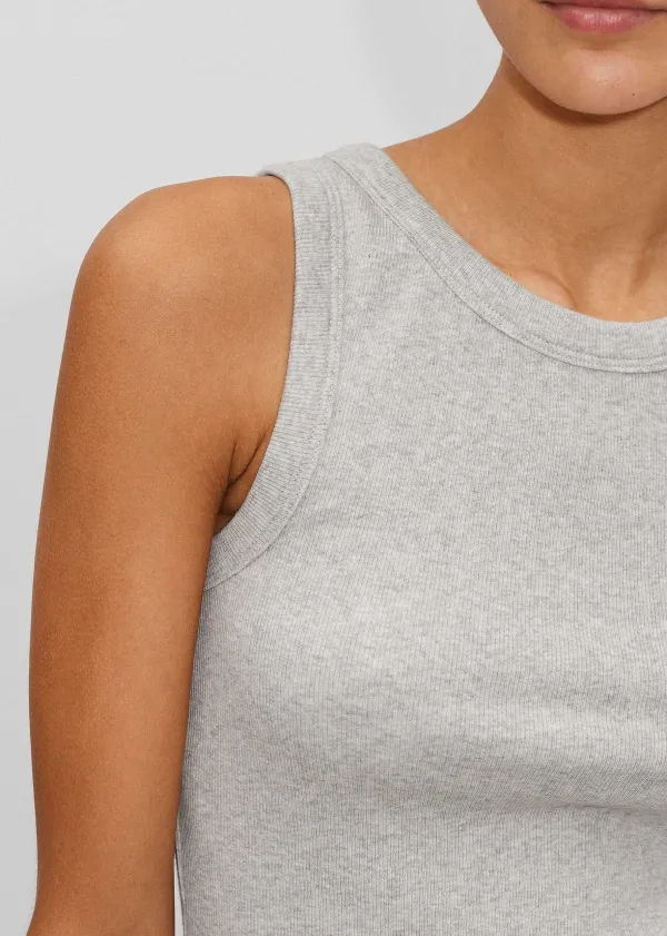 Hot ME+EM Ultimate Crew Neck Vest Pale Grey Melange
