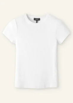 Online ME+EM Ultimate Fitted Rib Crew Neck Tee Bright White