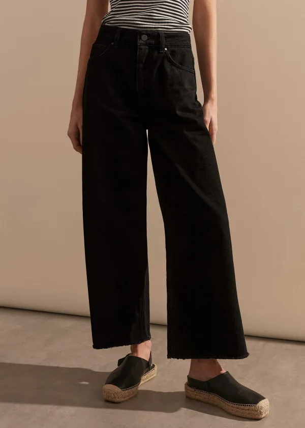 Clearance ME+EM Wide-Leg Ankle-Length Jean Black